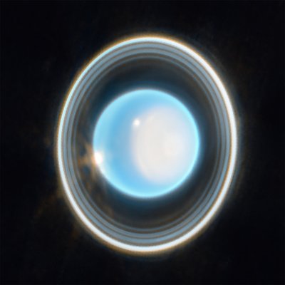 Uran (obraz z NIRCam) autorstwa James Webb Space Telescope (NASA)