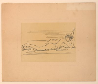 Szkic Aktu Kobiecego autorstwa James Wells Champney