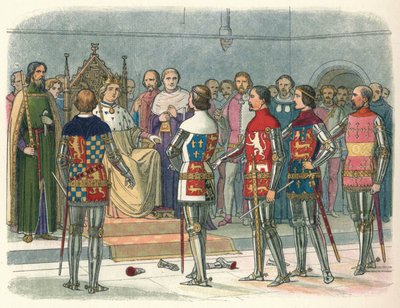 Arundel, Gloucester, Nottingham, Derby i Warwick przed królem, 1387 1864 autorstwa James William Edmund Doyle