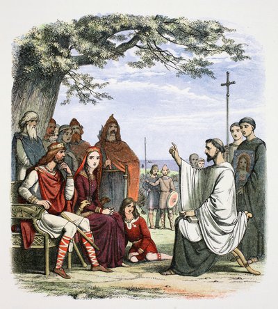 Głoszenie Augustyna przed królem Ethelbertem, 597 1864 autorstwa James William Edmund Doyle
