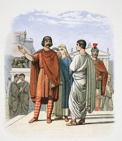 Caractacus w Rzymie, 52 1864. autorstwa James William Edmund Doyle