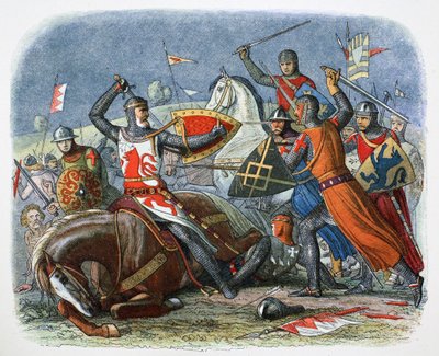 Śmierć Simona de Montfort, bitwa pod Evesham, Worcestershire, 1265 1864. autorstwa James William Edmund Doyle