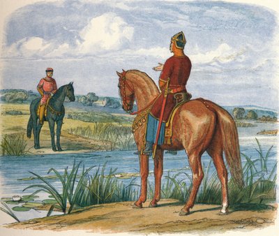 Henry i Stephen naradzają się nad Tamizą, 1153 1864 r autorstwa James William Edmund Doyle