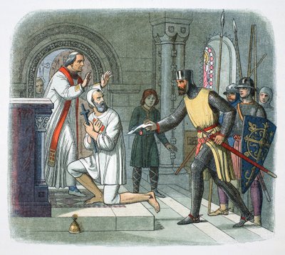 Hubert de Burgh zabrany z sanktuarium w Boisars, Francja, 1232 1864 autorstwa James William Edmund Doyle