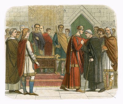 Król Wilhelm I zwraca się do angielskich przywódców autorstwa James William Edmund Doyle