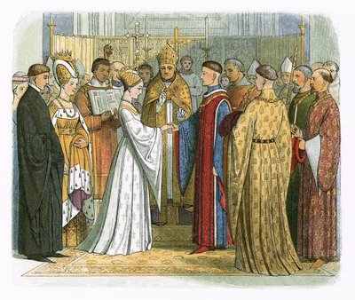 Małżeństwo króla Henryka V i Katarzyny z Francji autorstwa James William Edmund Doyle