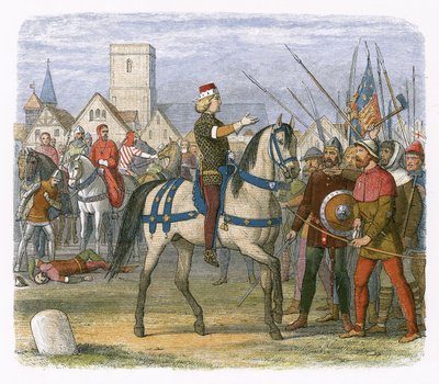 Richard przejmuje dowództwo rebeliantów w Rewolcie Chłopskiej autorstwa James William Edmund Doyle