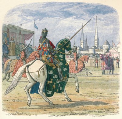 Richard zatrzymuje pojedynek między Hereford i Norfolk, 1398 1864 autorstwa James William Edmund Doyle