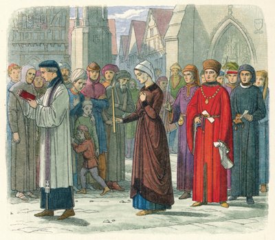 Księżna Gloucester czyni pokutę, 1441 1864 autorstwa James William Edmund Doyle