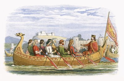 Barka Edgar z ośmioma królami na Dee autorstwa James William Edmund Doyle