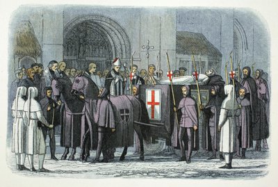 Ciało Ryszarda II przywiezione do katedry św. Pawła w Londynie, 1400 1864 r. autorstwa James William Edmund Doyle