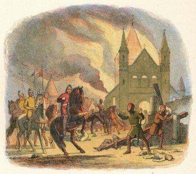 William zostaje śmiertelnie ranny w Mantes, 1087 1864 autorstwa James William Edmund Doyle