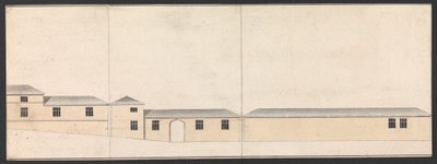 Cobham Hall, Kent: Elewacja stajni autorstwa James Wyatt
