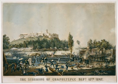 Szturm na Chapultepec 13 września 1847, 1848 (chromolitografia na papierze tkanym) autorstwa James after Walker