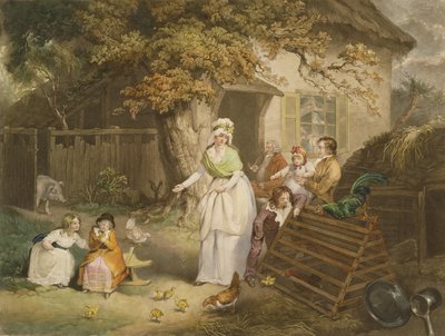 Odwrót Obywatelski, 1796 (kolorowa mezzotinta) autorstwa James after Ward