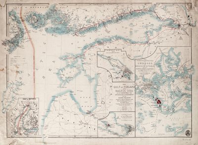 Mapa Zatoki Fińskiej i Morza Bałtyckiego autorstwa James the Younger Wyld