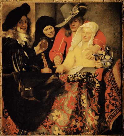 U prokurentki (olej na płótnie) autorstwa Jan (1632-75) Vermeer