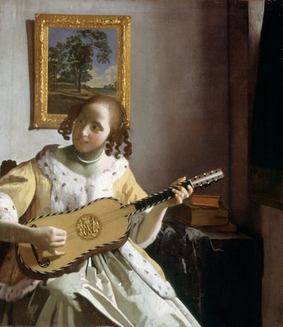 Gitarzysta (olej na płótnie) autorstwa Jan Vermeer van Delft