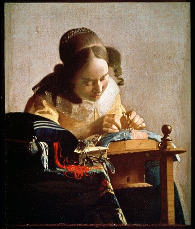 Koronczarka, ok. 1658-1660 (olej na płótnie) autorstwa Jan (1632 75) Vermeer