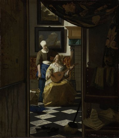 List miłosny, ok. 1669-70 (olej na płótnie) autorstwa Johannes Vermeer