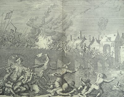 Maastricht w Holandii zostaje splądrowany przez księcia Parmy autorstwa Jan (after) Luyken