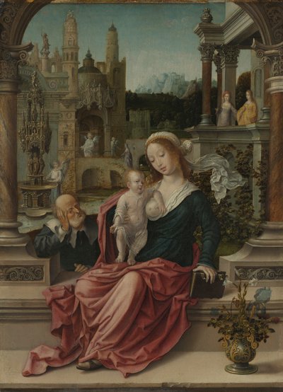 Święta Rodzina, ok. 1507-8 (olej na desce) autorstwa Jan (c.1472 c.1533) Gossaert