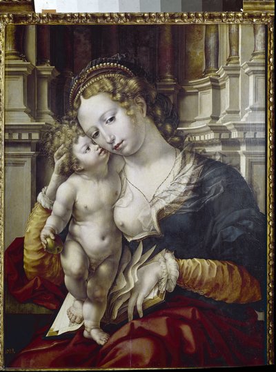 Dziewica z Dzieciątkiem (olej na panelu) autorstwa Jan (c.1472 c.1533) Gossaert