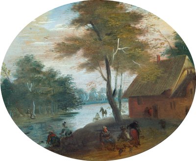 Scena rzeczna autorstwa Jan (follower of) Brueghel