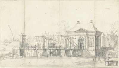 Heiligewegspoort w Amsterdamie zimą autorstwa Jan Abrahamsz. Beerstraten