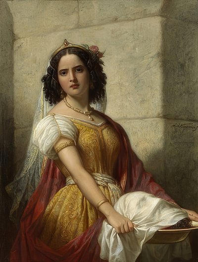 Salome z głową Jana Chrzciciela. Około 1861 r. autorstwa Jan Adam Janszoon Kruseman