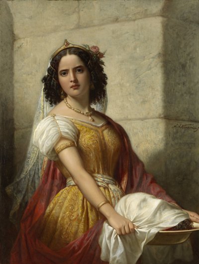 Salome z głową Jana Chrzciciela autorstwa Jan Adam Kruseman (signed by artist)