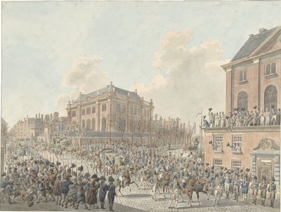 Przybycie do Amsterdamu Ludwika Napoleona 20 kwietnia 1808 r. autorstwa Jan Anthonie Langendijk Dzn (signed by artist)