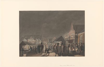 Targi na Botermarkt w Amsterdamie, 1810 autorstwa Jan Anthonie Langendijk Dzn