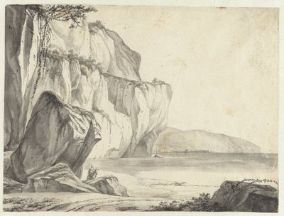 Widok na wybrzeże ze skałami wynurzającymi się z wody autorstwa Jan Asselijn (attributed to)