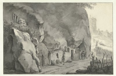 Skalne domy nad Loarą autorstwa Jan Asselijn (attributed to)