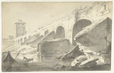 Ponte Molle w Rzymie (?) autorstwa Jan Asselijn