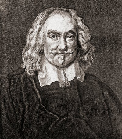 Thomas Hobbes z Malmesbury (grawerowanie) autorstwa Jan Baptist (after) Jaspers