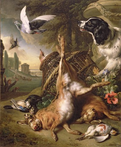 Martwa natura z martwą zwierzyną i zającem autorstwa Jan Baptist Weenix