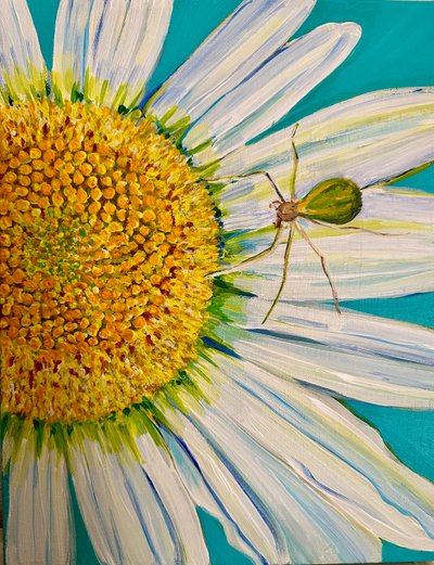 Watermelon Spider, 2023 (akryl na płótnie) autorstwa Jan Barzottini