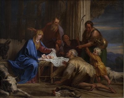 Adoracja pasterzy autorstwa Jan Boeckhorst