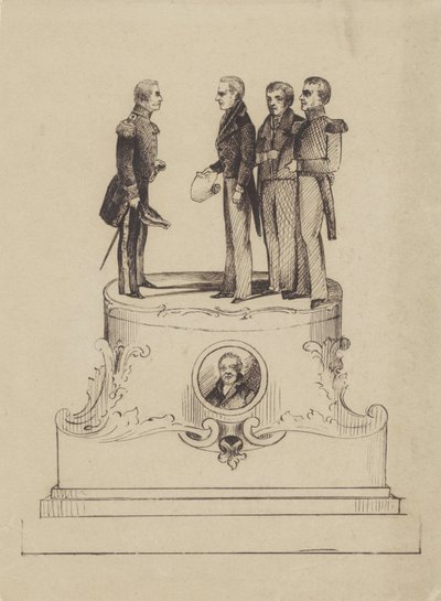 Projekt pomnika na 50 lat niepodległości od Królestwa Niderlandów w 1863 r. autorstwa Jan Bos