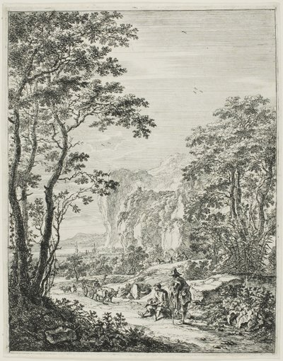 Wóz z wołem, od Upright Italian Landscapes autorstwa Jan Both