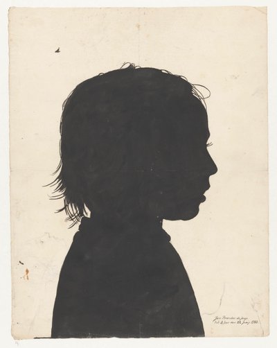 Silhouetportret Jan Brandes junior autorstwa Jan Brandes