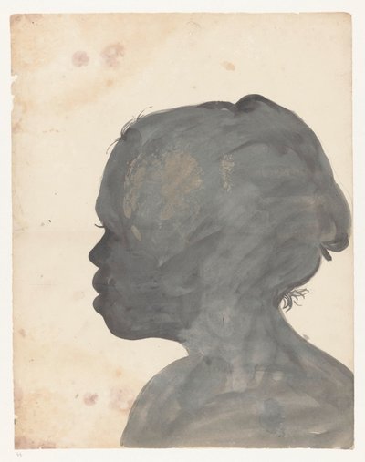 Silhouetportret van Bietja autorstwa Jan Brandes