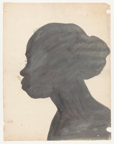 Silhouetportret van Flora autorstwa Jan Brandes