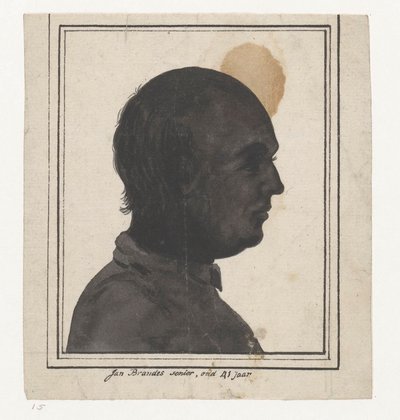 Silhouetportret van Jana Brandesa autorstwa Jan Brandes