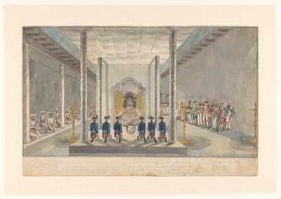 Delegacja VOC na audiencji z królem Kandy, Sri Rajadi Raja Sinha autorstwa Jan Brandes