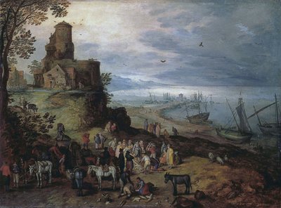 Targ rybny (powołanie apostołów Piotra i Andrzeja) autorstwa Jan Brueghel the Elder