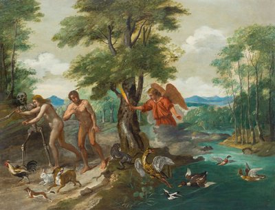 Adam i Ewa w raju autorstwa Jan Brueghel the Younger