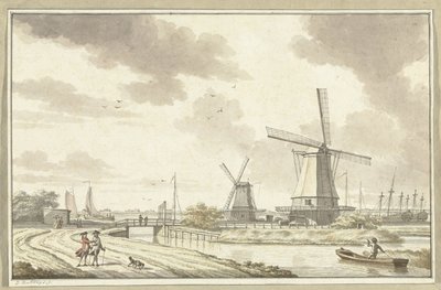 Widok na Zandhoek, poza Haarlemmerpoort w Amsterdamie autorstwa Jan Bulthuis